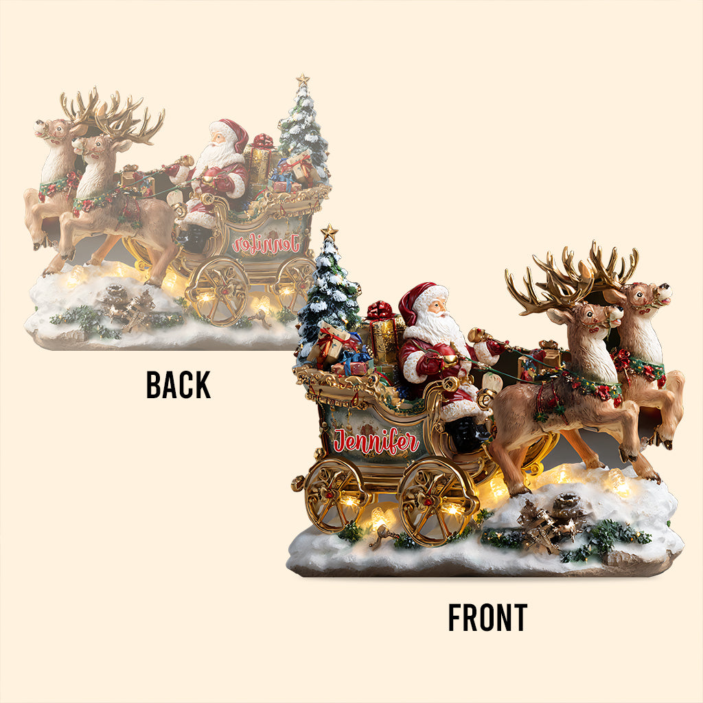 Santa Night - Personalized Christmas Custom Shaped Acrylic Plaque