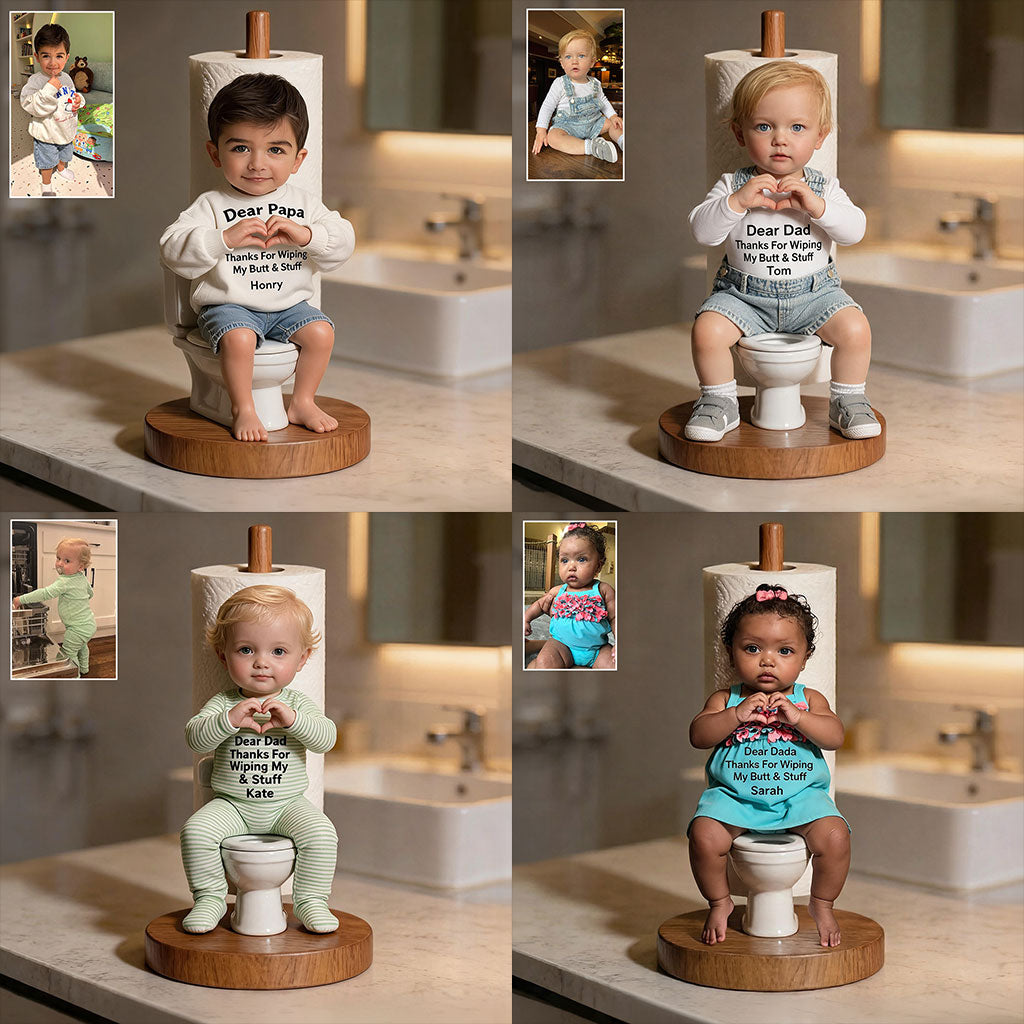 Danke Papa Mama - Personalisierter Kinder-Papierhandtuchständer