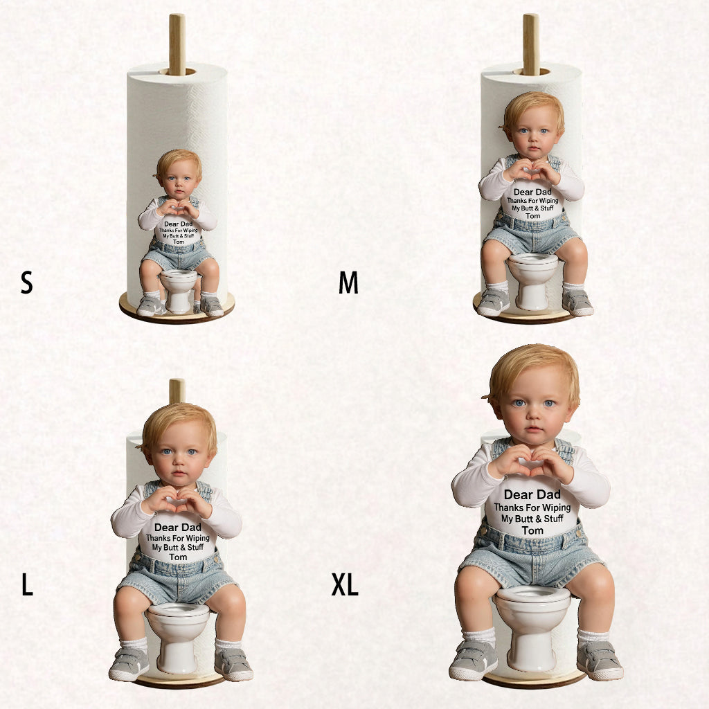 Danke Papa Mama - Personalisierter Kinder-Papierhandtuchständer