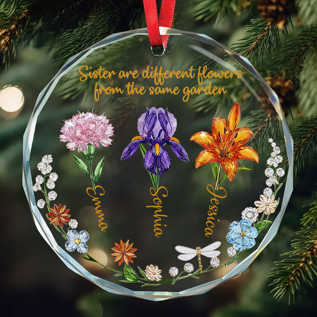 Frohe Weihnachten – Personalisierte runde Glasornament-Figur „Beste Freundin“