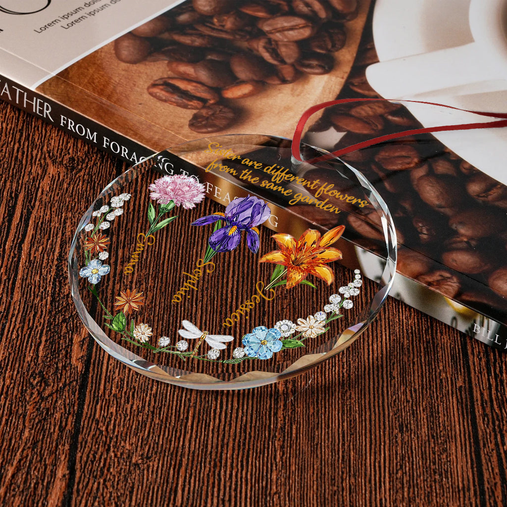 Frohe Weihnachten – Personalisierte runde Glasornament-Figur „Beste Freundin“