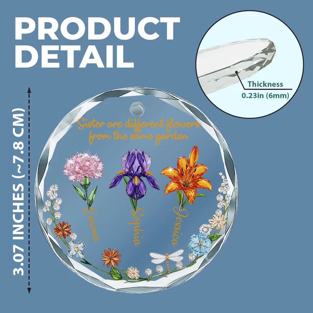 Frohe Weihnachten – Personalisierte runde Glasornament-Figur „Beste Freundin“