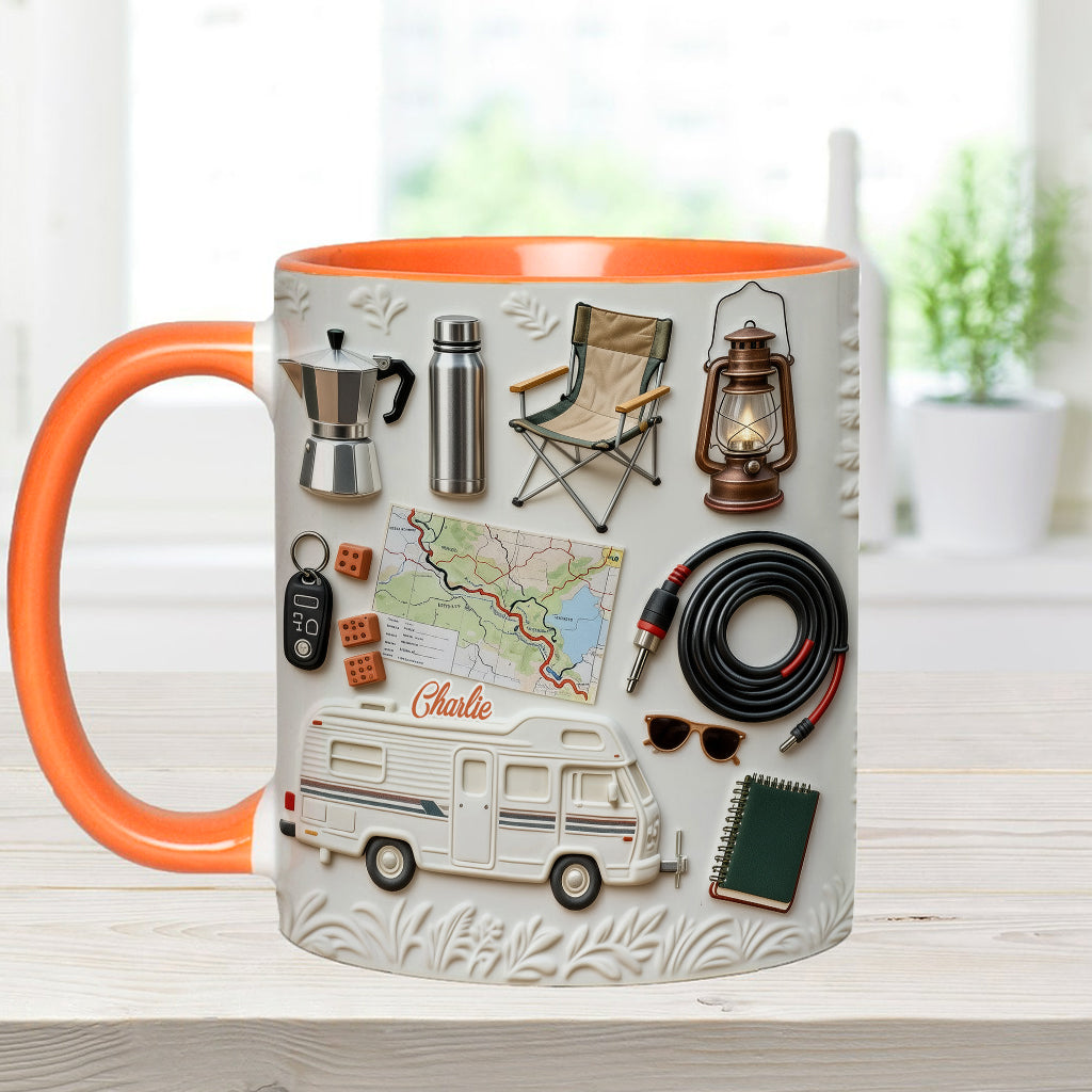 Love Camping - Personalized Camping Accent Mug & Coaster