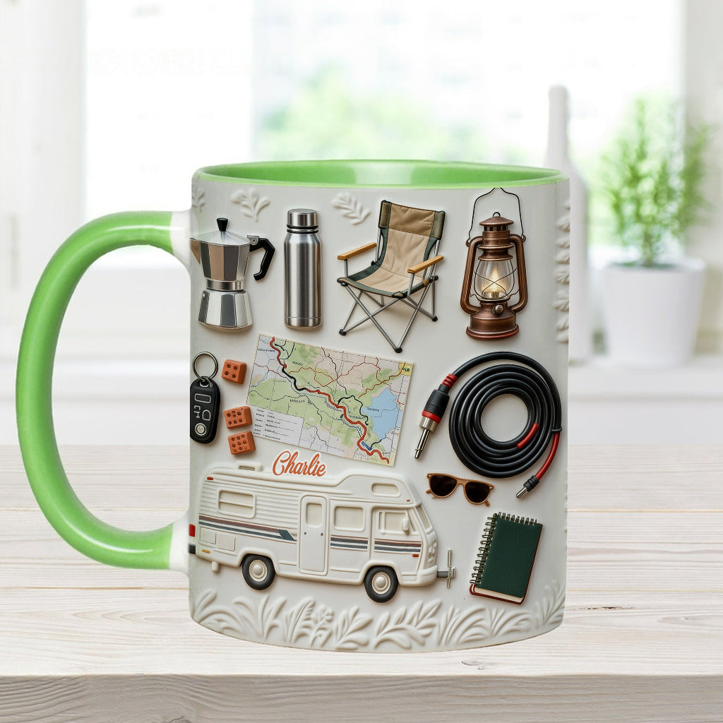Love Camping - Personalized Camping Accent Mug & Coaster