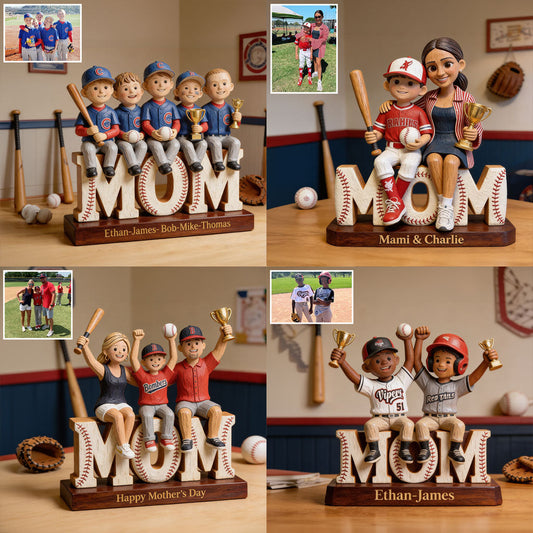 Baseball Mom - Personalized Mother Custom Shaped Acrylic Plaque