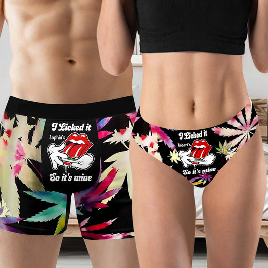 I Licked It So It's Mine - Personalized Weed Women Briefs & Men Boxer Briefs