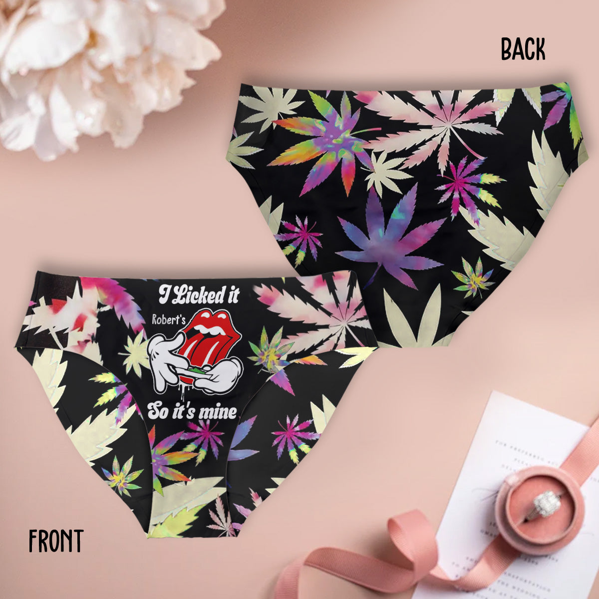 Ich hab's abgeleckt, also gehört's mir – personalisierte Weed-Slips für Damen und Herren (Boxershorts)