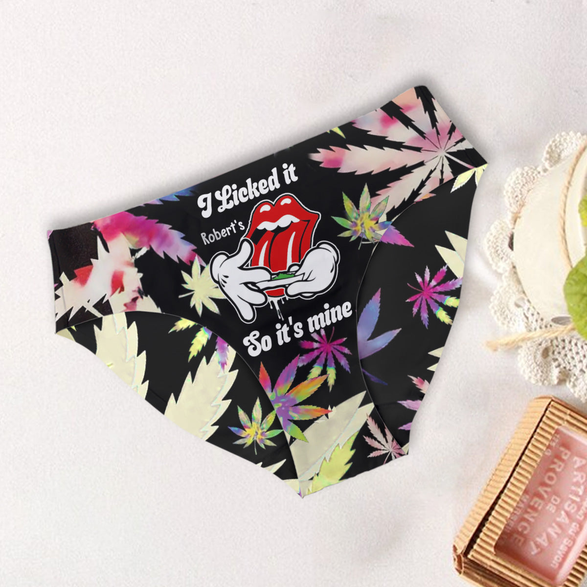 Ich hab's abgeleckt, also gehört's mir – personalisierte Weed-Slips für Damen und Herren (Boxershorts)