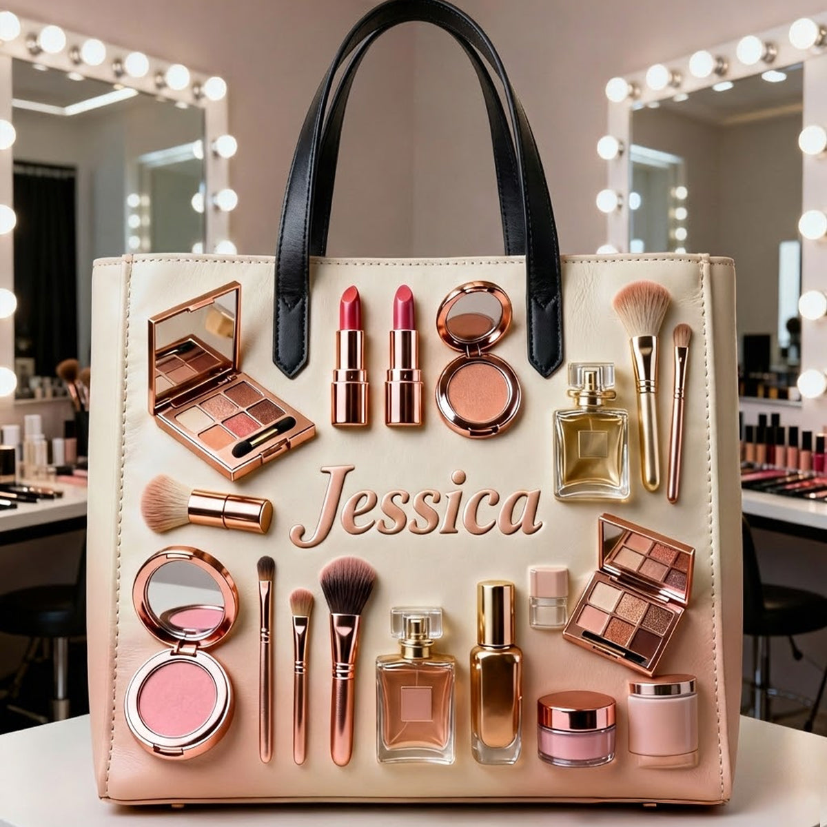Stolze Visagistin – Personalisierte Kosmetiktasche