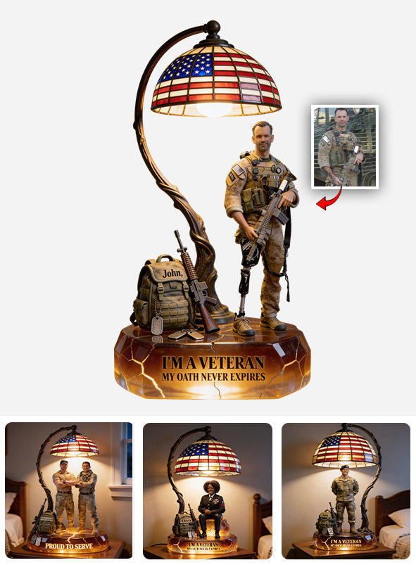 Military Veteran - Personalized Veteran Acrylic LED Night Light