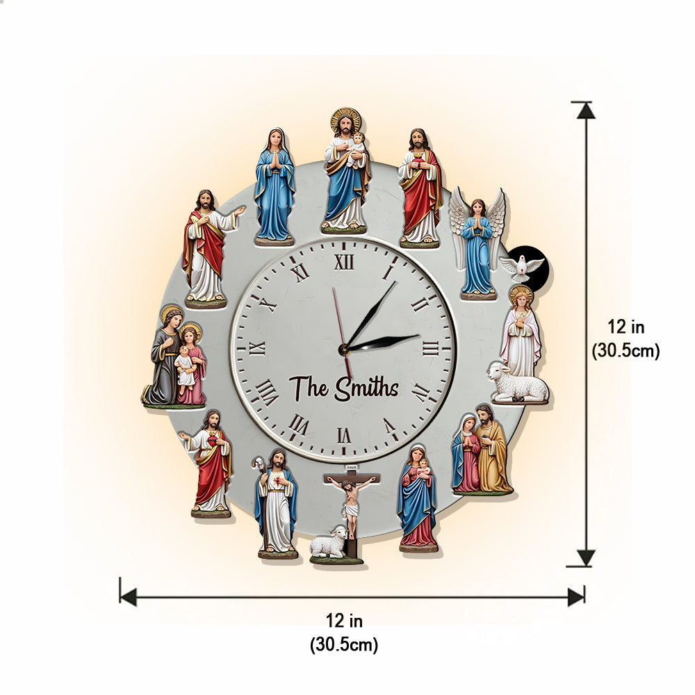 Zeitloser Glaube – Personalisierte christliche LED-Wanduhr