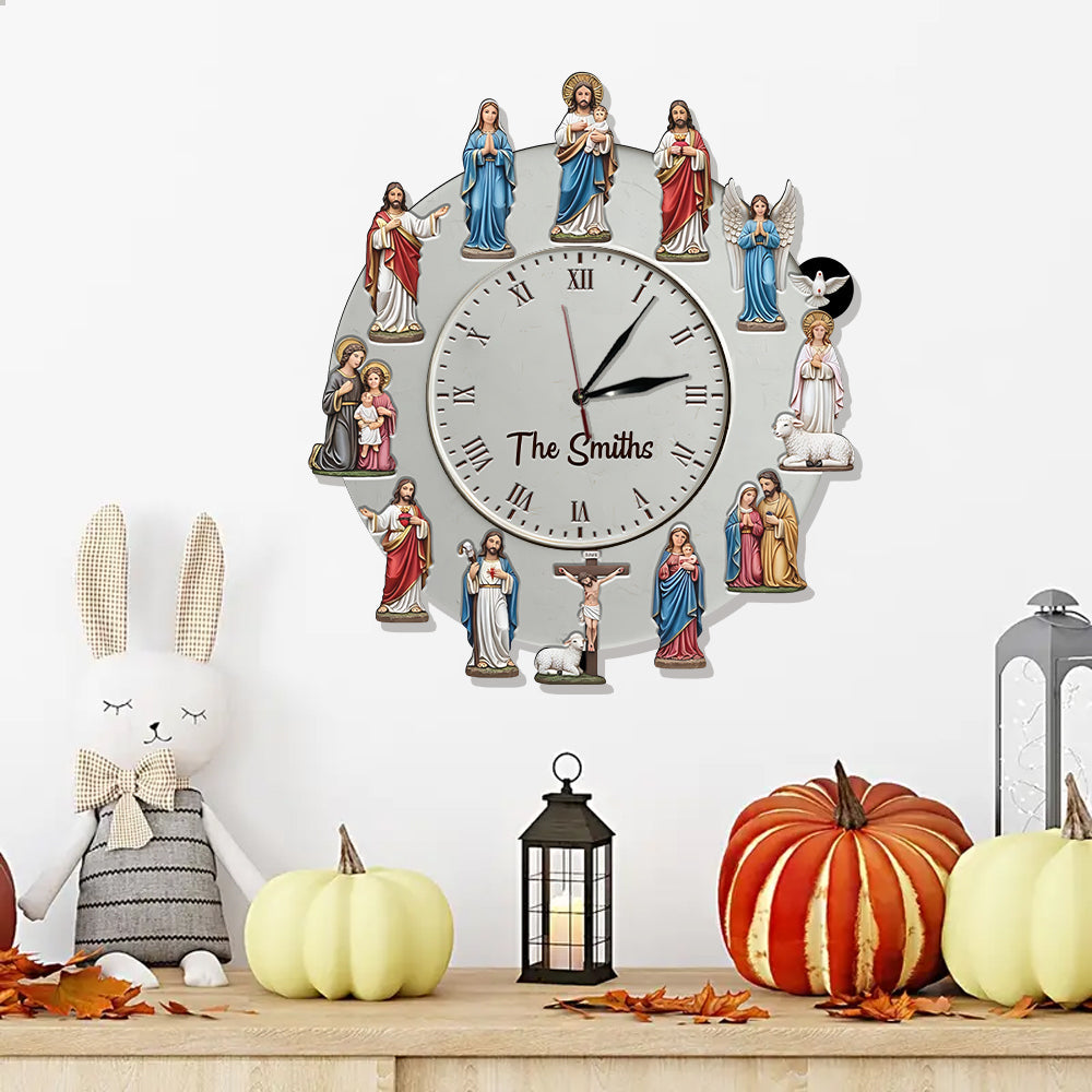 Zeitloser Glaube – Personalisierte christliche LED-Wanduhr