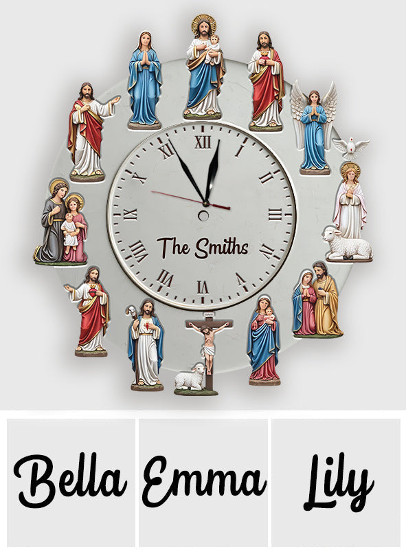 Zeitloser Glaube – Personalisierte christliche LED-Wanduhr