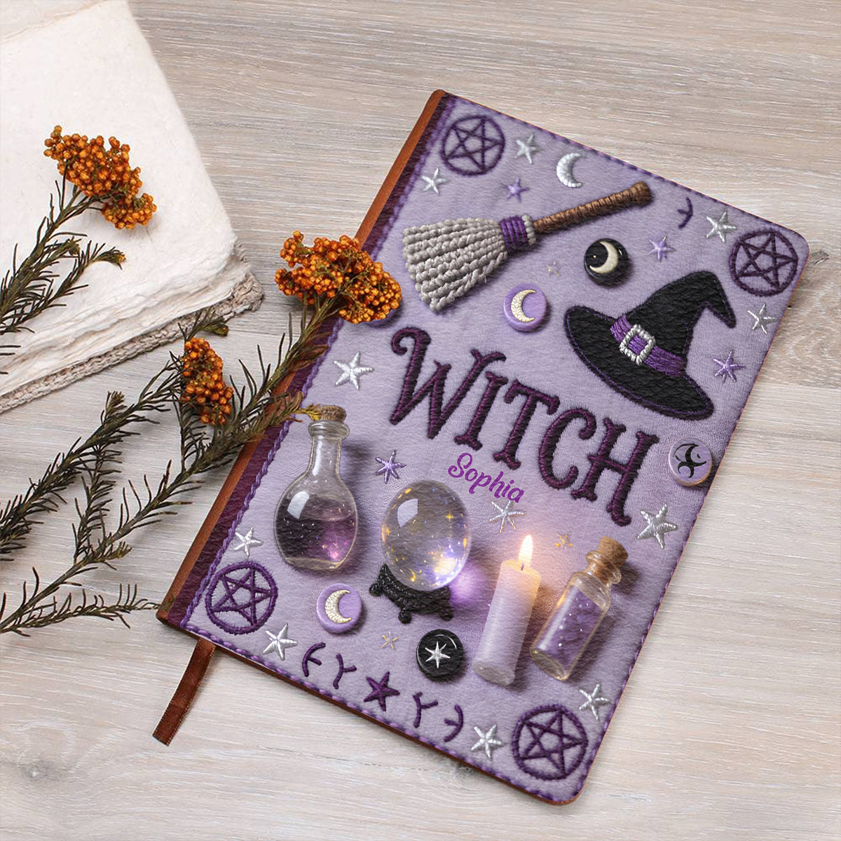 Magical Witch - Personalized Witch Leather Journal