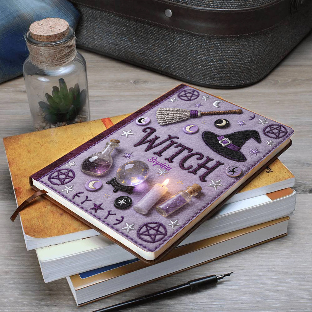 Magical Witch - Personalized Witch Leather Journal