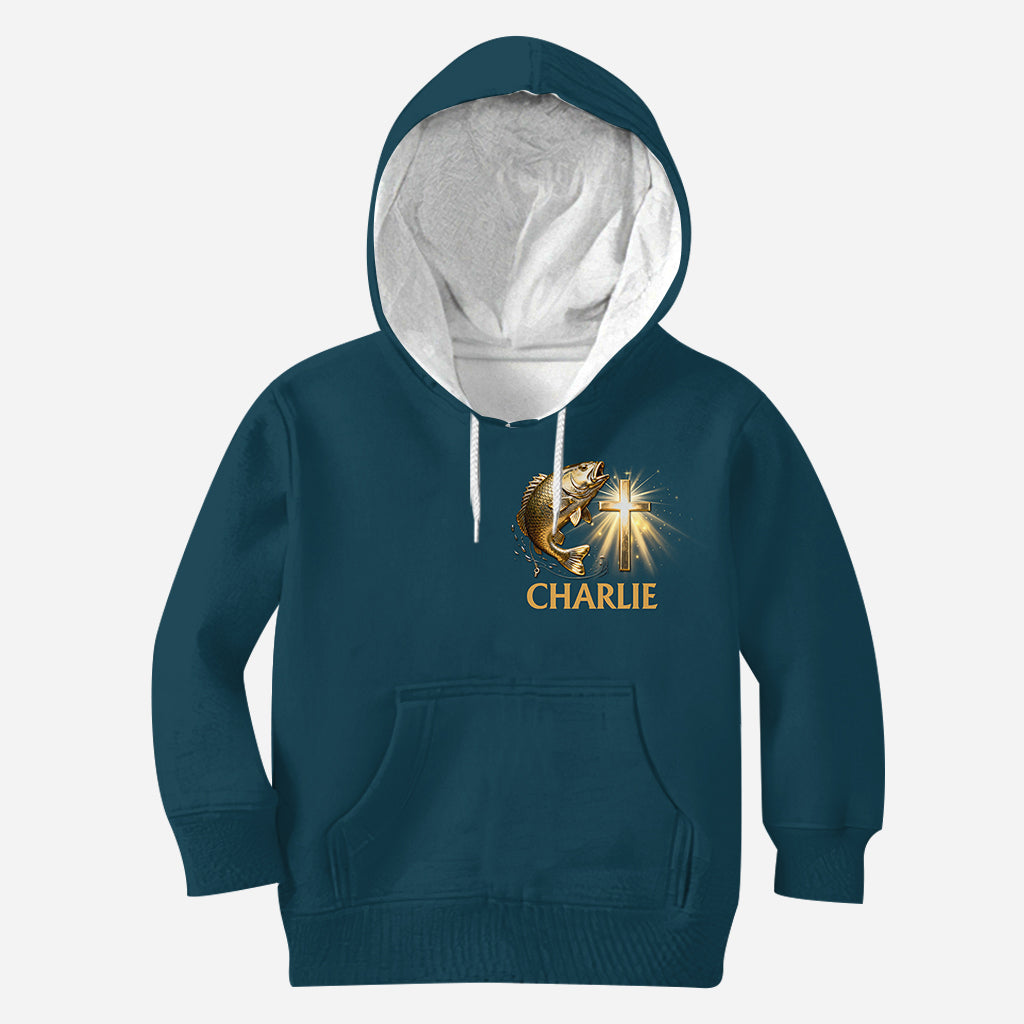 Ich habe das Angeln im Blut – personalisiertes Angel-Shirt