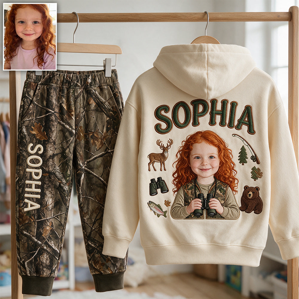Love Hunting - Personalized Hunting Kid Hoodie & Kid Jogger Sweatpants