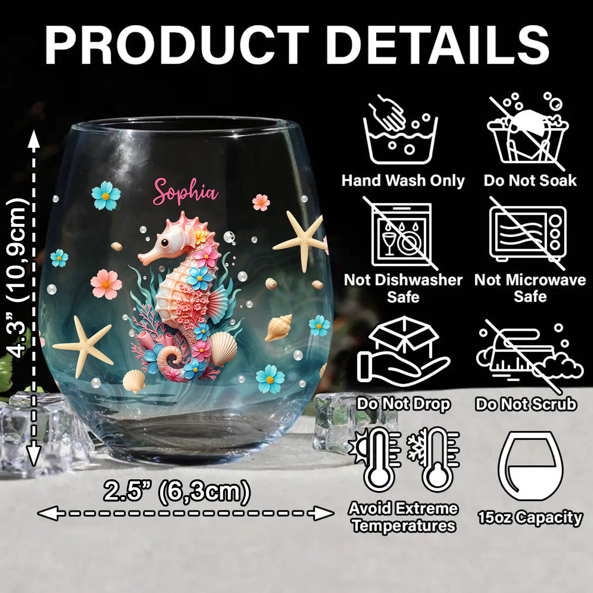 The Beach Is Calling - Personalized Sea Lover All Over Wine Glass