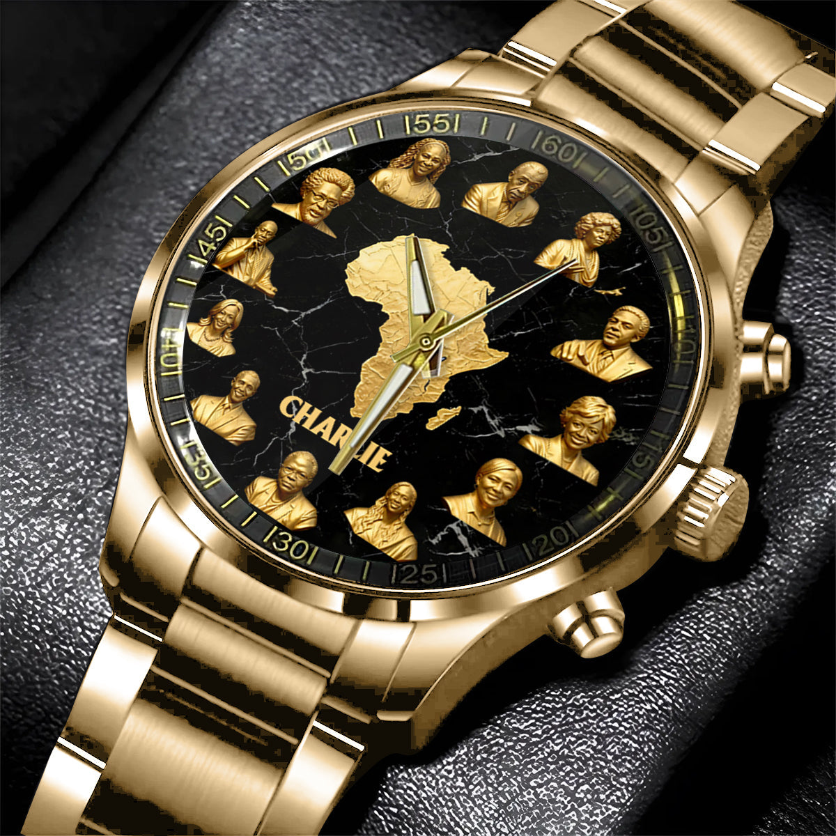 Feiern Sie den Black History Month – personalisierte afroamerikanische Armbanduhr