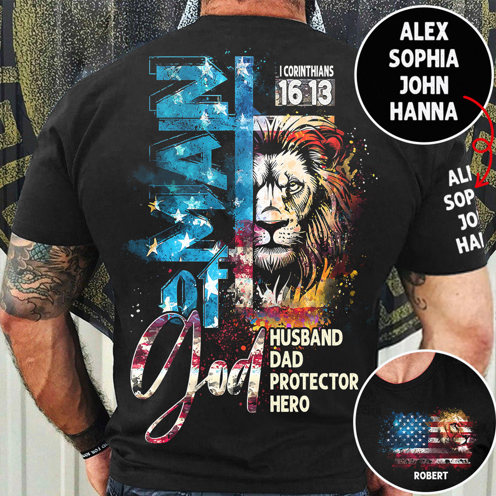 Mann Gottes – Personalisiertes Vater-T-Shirt