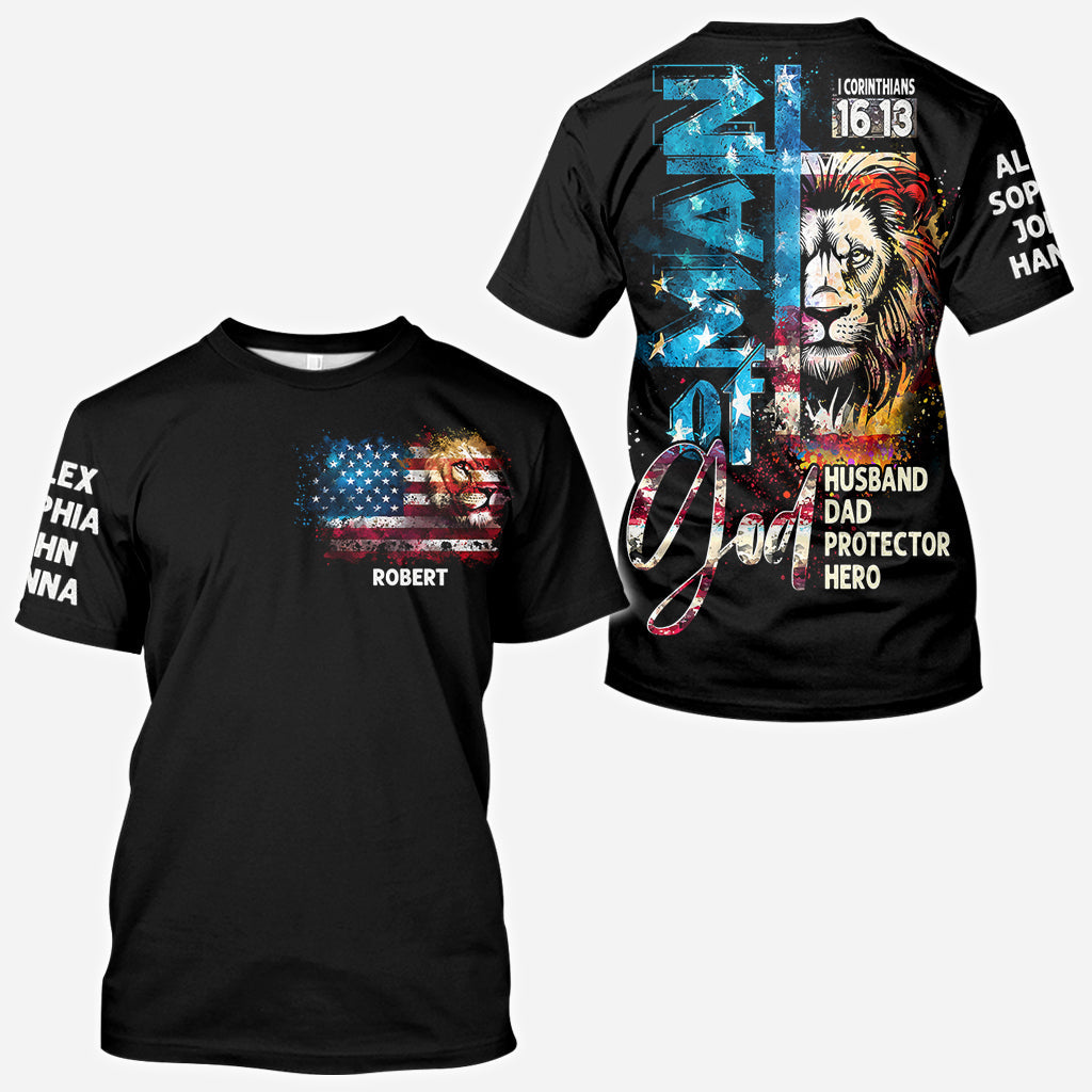 Mann Gottes – Personalisiertes Vater-T-Shirt