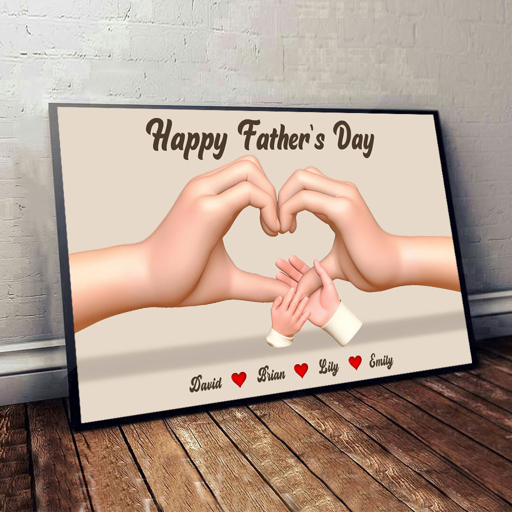 Our Family, Father's Day/ Mother's Day Gift - Personalized Family Canvas And Poster