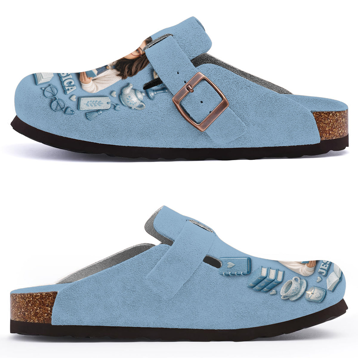 Just A Girl Who Loves Books - Personalized Book Clogs With Arch Support
