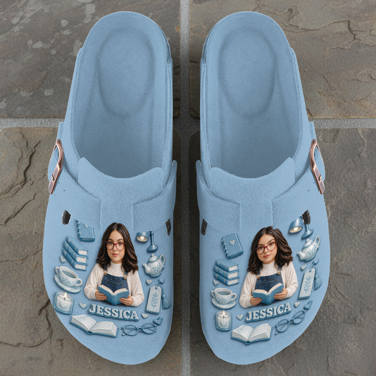 Just A Girl Who Loves Books - Personalized Book Clogs With Arch Support