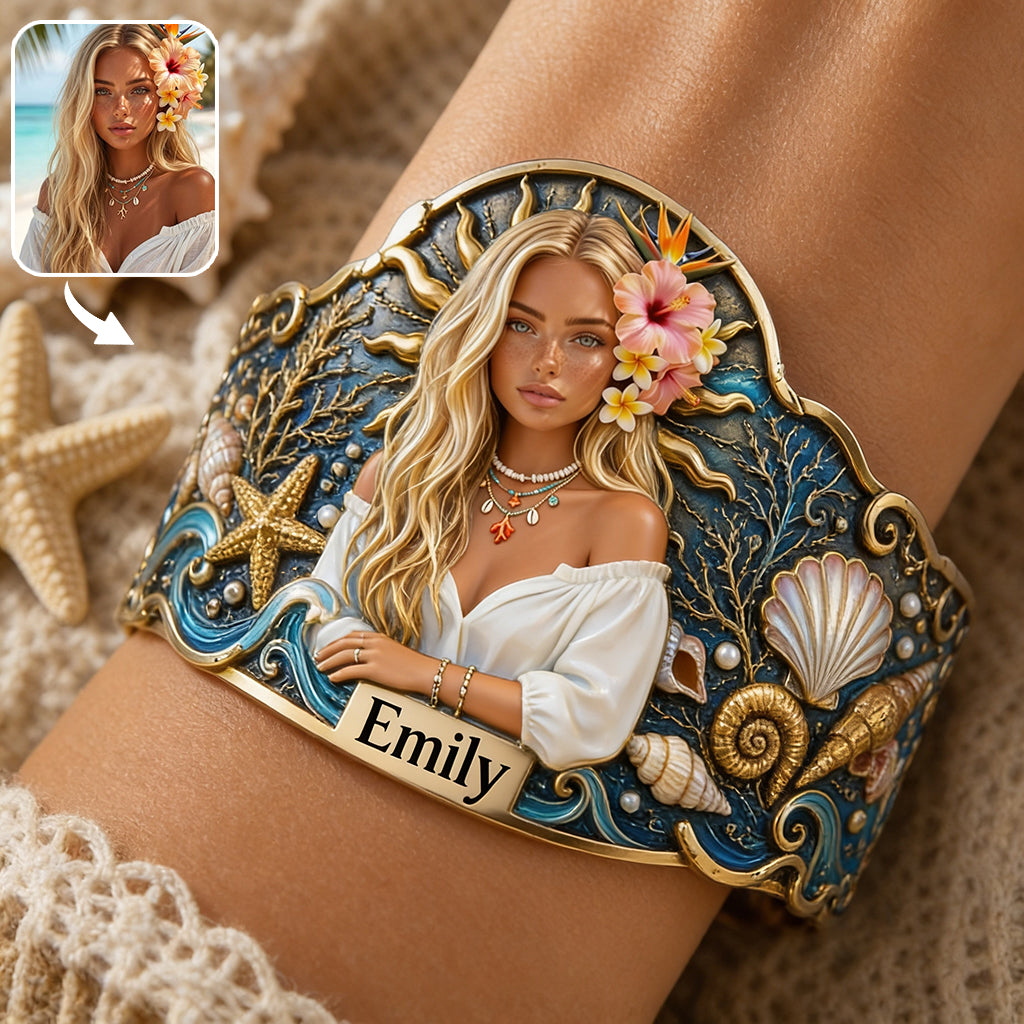 Jedes Foto Sommergeschenk - Personalisierbares Armband in Form eines Meerliebhabers