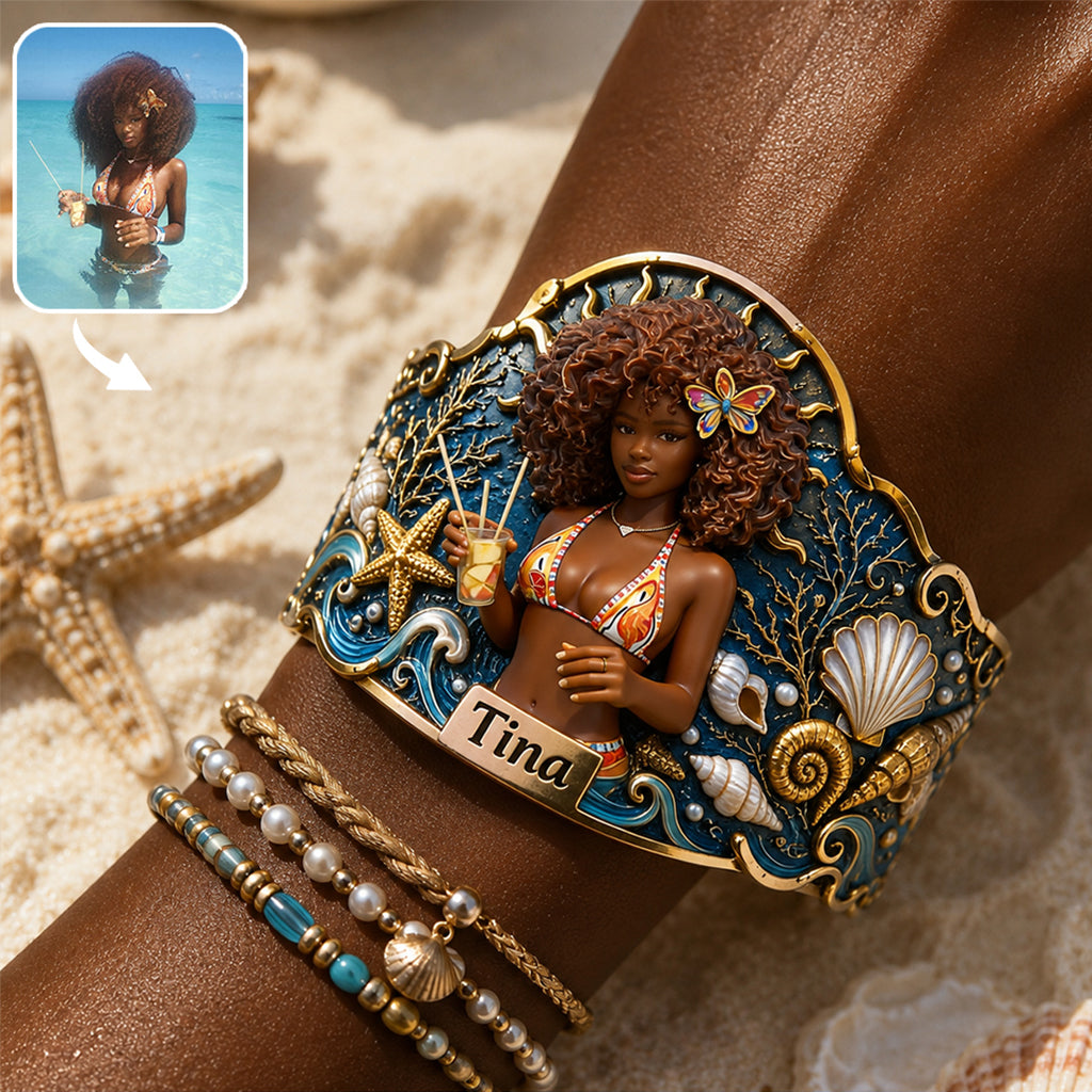 Jedes Foto Sommergeschenk - Personalisierbares Armband in Form eines Meerliebhabers
