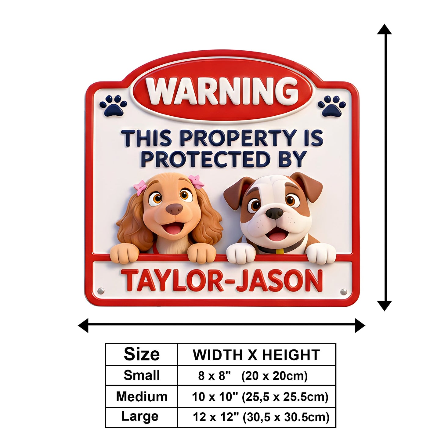 This Property Is Protected By - Personalized Dog Wooden Wall Mount Sign