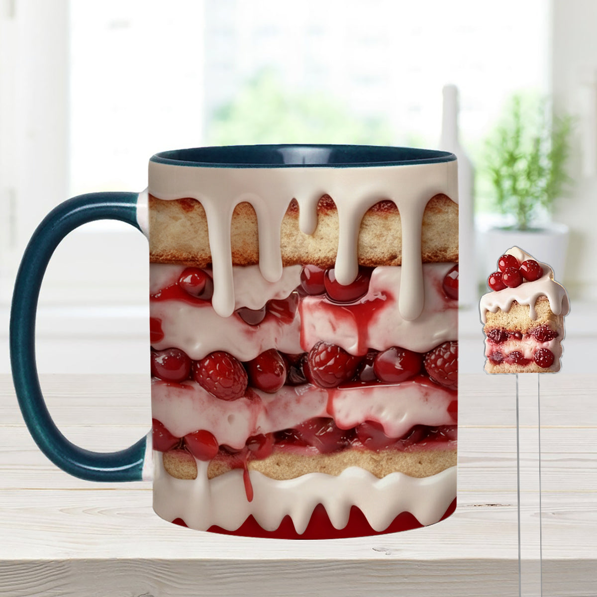 Baker Gift, Cake Lover - Personalized Baking Set Accent Mug with Acrylic Stirrers
