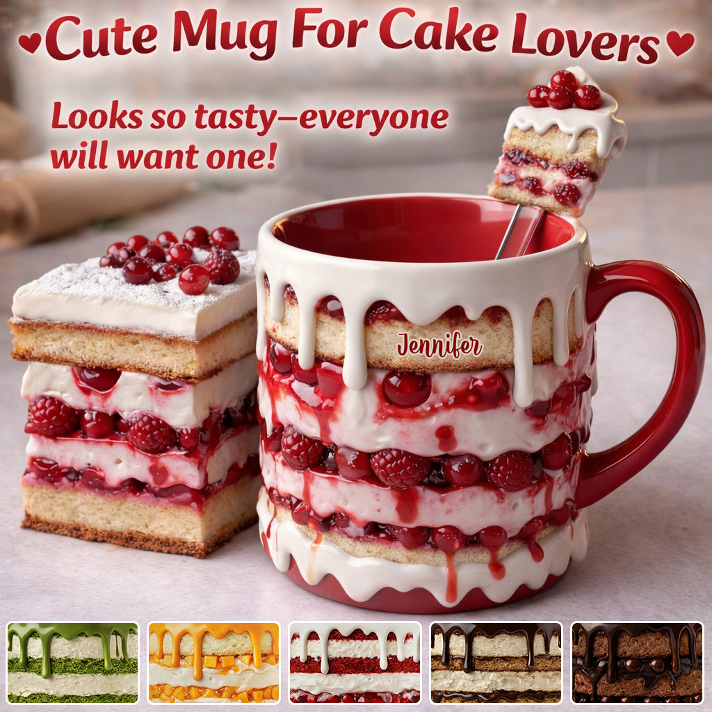Baker Gift, Cake Lover - Personalized Baking Set Accent Mug with Acrylic Stirrers