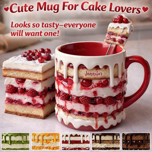 Baker Gift, Cake Lover - Personalized Baking Set Accent Mug with Acrylic Stirrers
