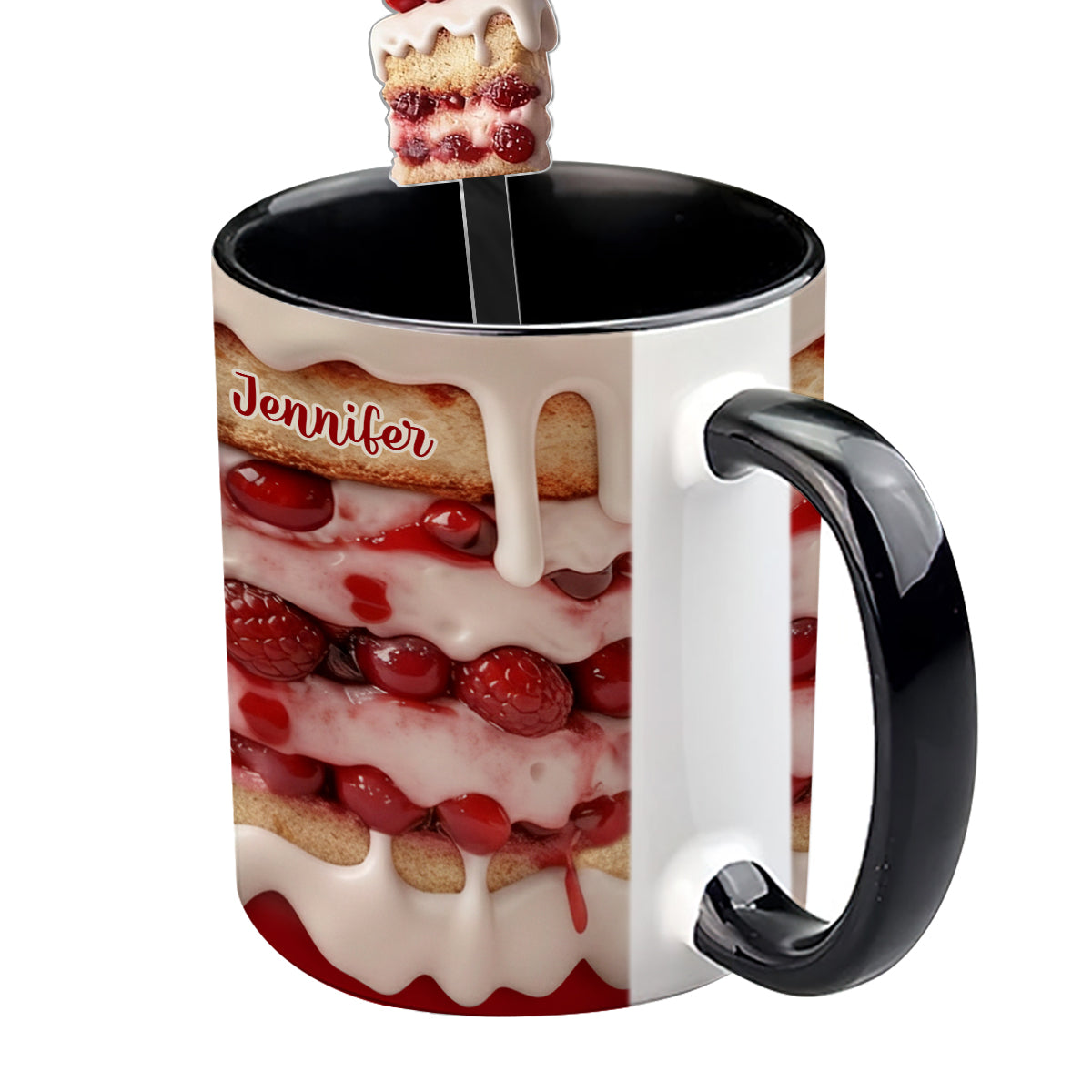 Baker Gift, Cake Lover - Personalized Baking Set Accent Mug with Acrylic Stirrers