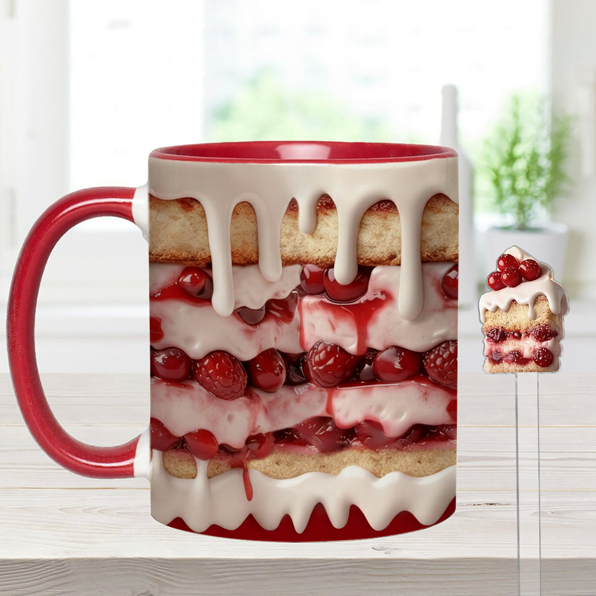 Baker Gift, Cake Lover - Personalized Baking Set Accent Mug with Acrylic Stirrers