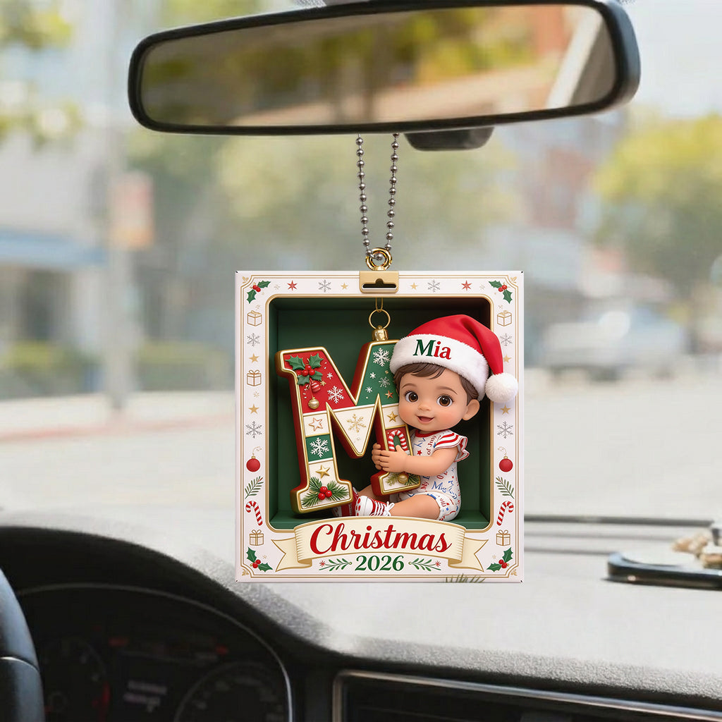 Frohe Weihnachten - Personalisierte Premium 3D Ornament für Kinder