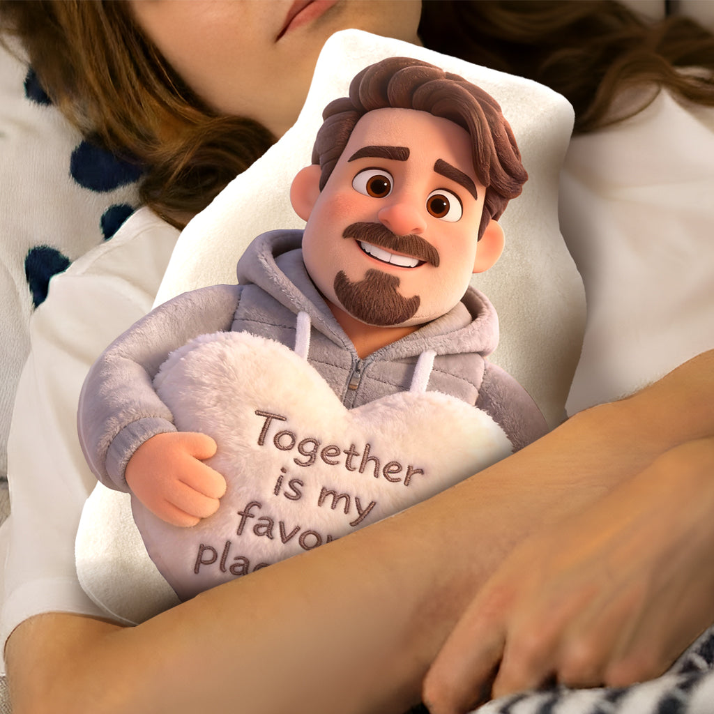 Custom Any Photo - Personalized Couple Hot Water Bottle With Cover