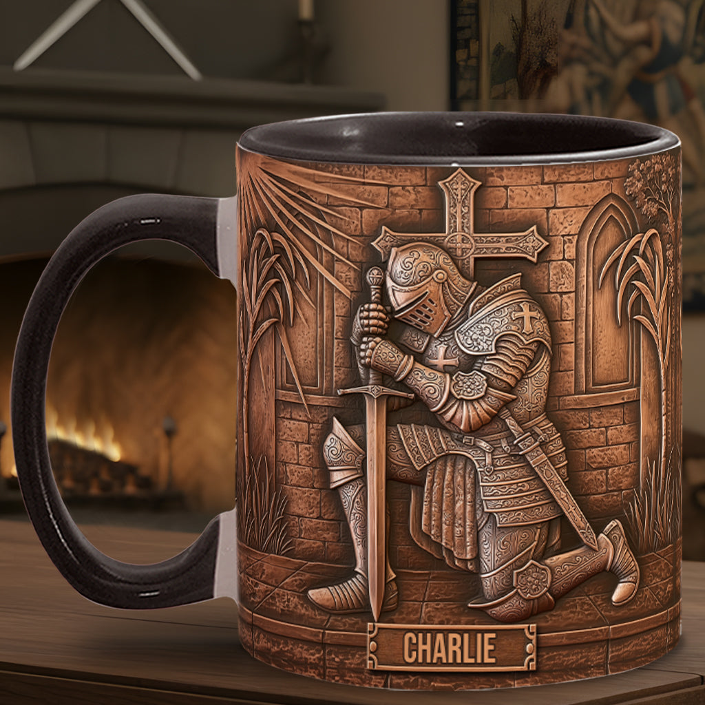 Knight Of God - Personalized Christian Accent Mug