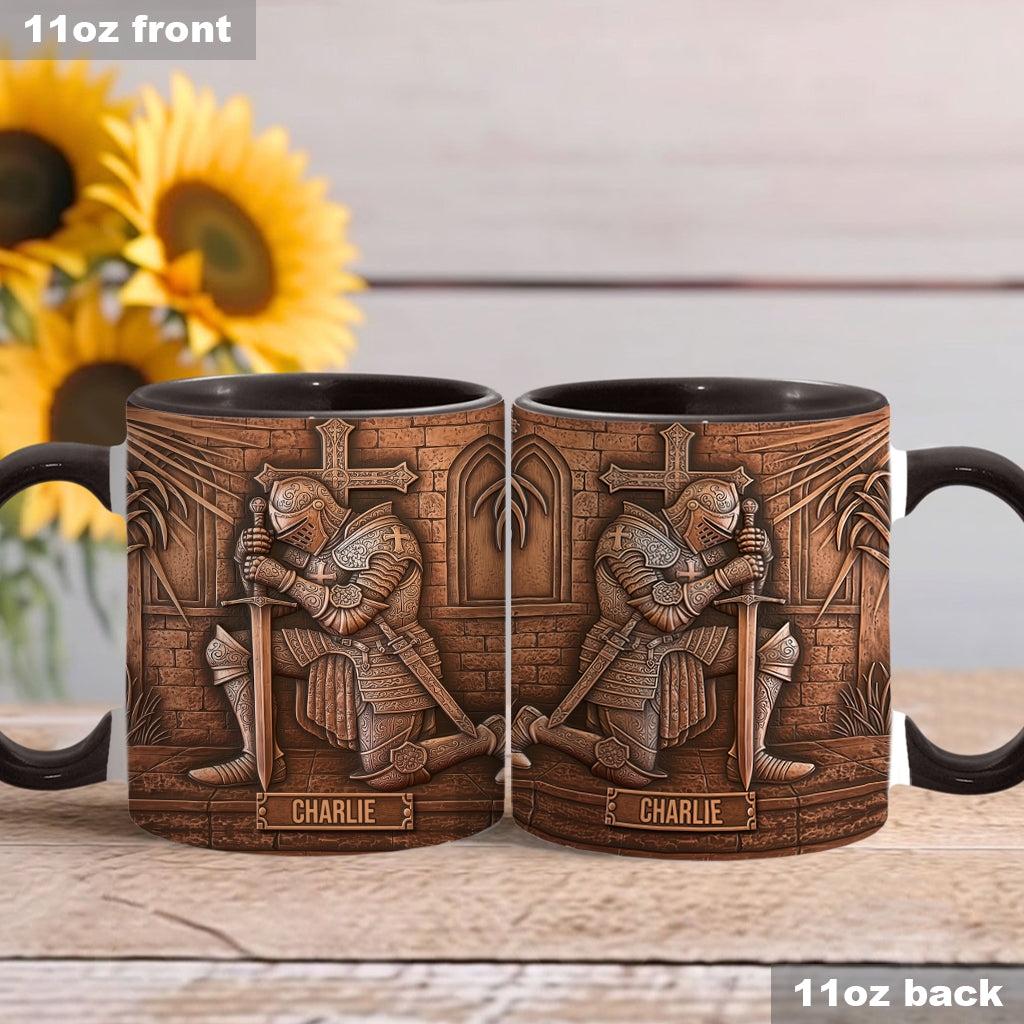 Knight Of God - Personalized Christian Accent Mug