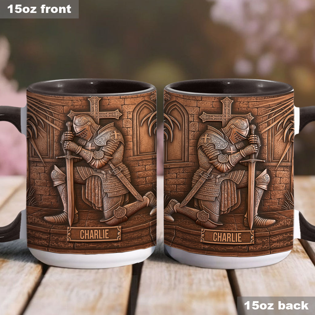 Knight Of God - Personalized Christian Accent Mug