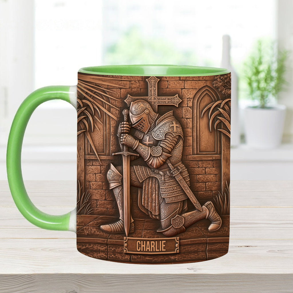 Knight Of God - Personalized Christian Accent Mug