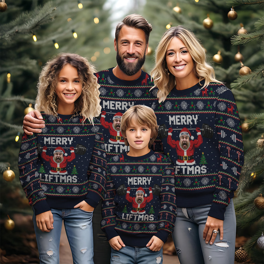 Fröhliche Weihnachts-Pullover - Personalisierter Fitness-Pullover