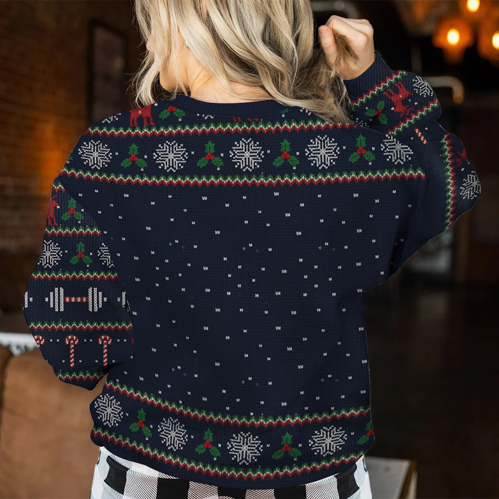 Fröhliche Weihnachts-Pullover - Personalisierter Fitness-Pullover