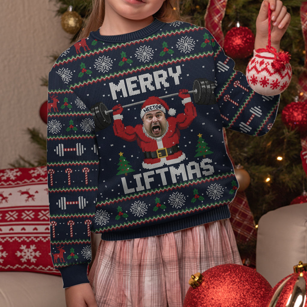 Fröhliche Weihnachts-Pullover - Personalisierter Fitness-Pullover