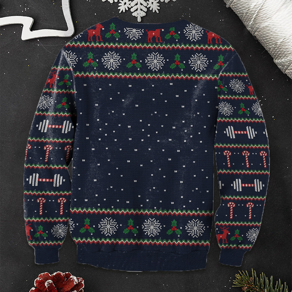 Fröhliche Weihnachts-Pullover - Personalisierter Fitness-Pullover
