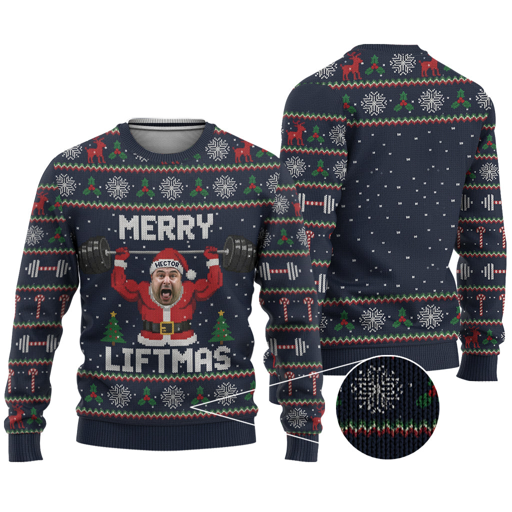 Fröhliche Weihnachts-Pullover - Personalisierter Fitness-Pullover