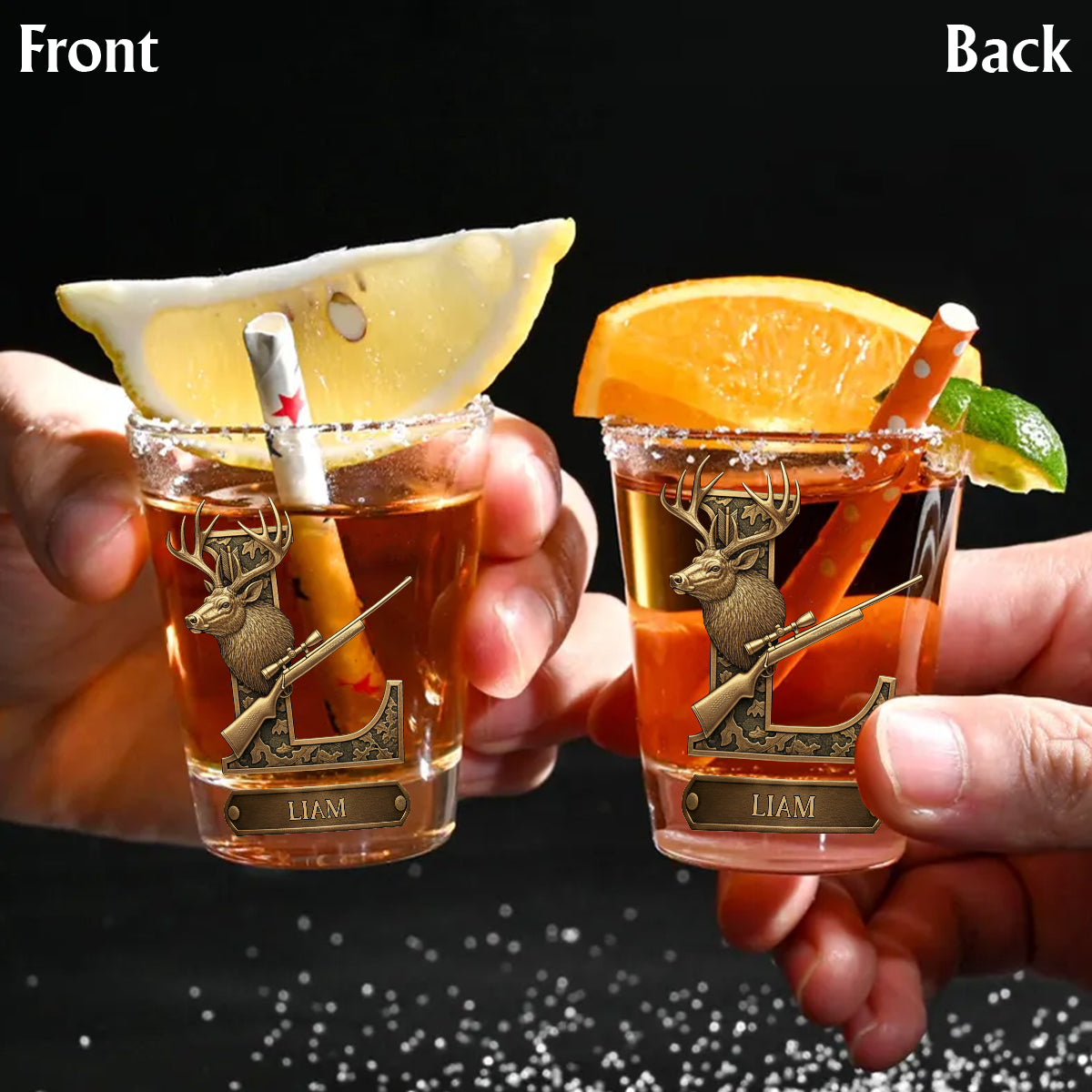 Liebe zur Jagd – Personalisiertes Jagd-Schnapsgläser-Set