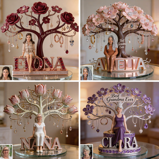Best Mom, Grandma Ever - Personalized Mother Jewelry Holder