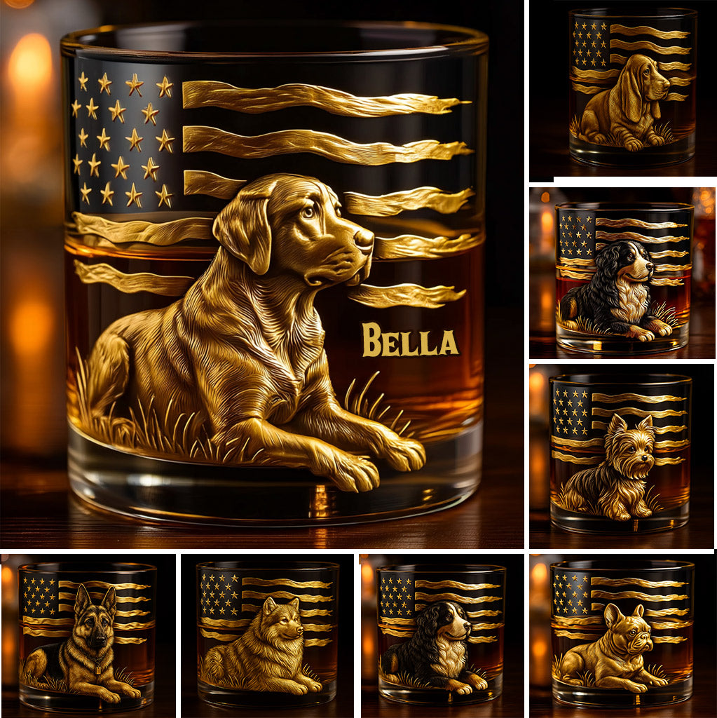 Personalisiertes Hunde-Whiskyglas – Geschenk für Hundeliebhaber, passend für alle Hunderassen